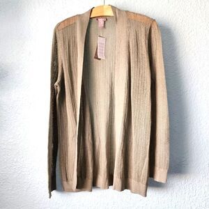 Chico's design vintage light dust moss green cardigan sweater